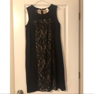 Black Lace Dress with Tan Undertone